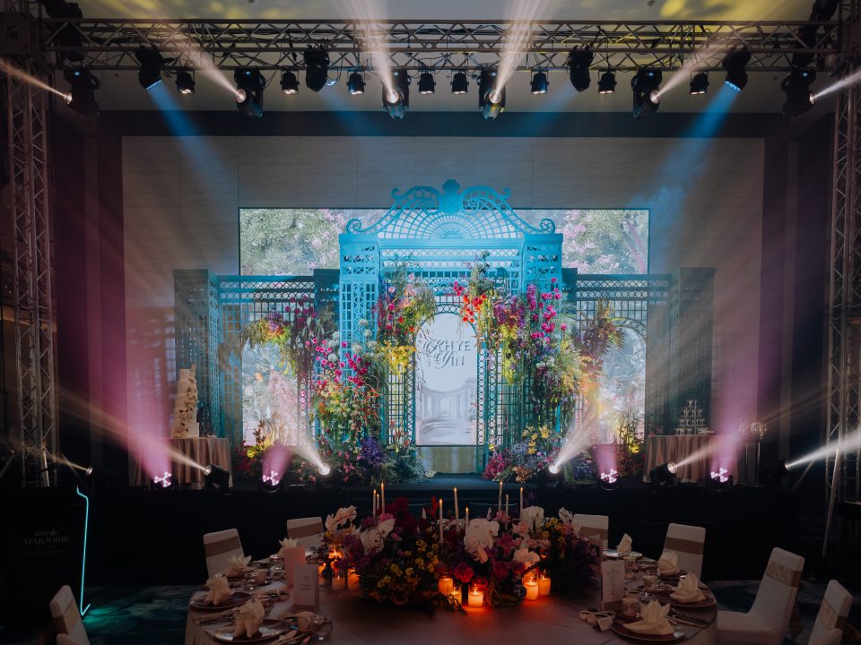 lighting stage grand luxury wedding