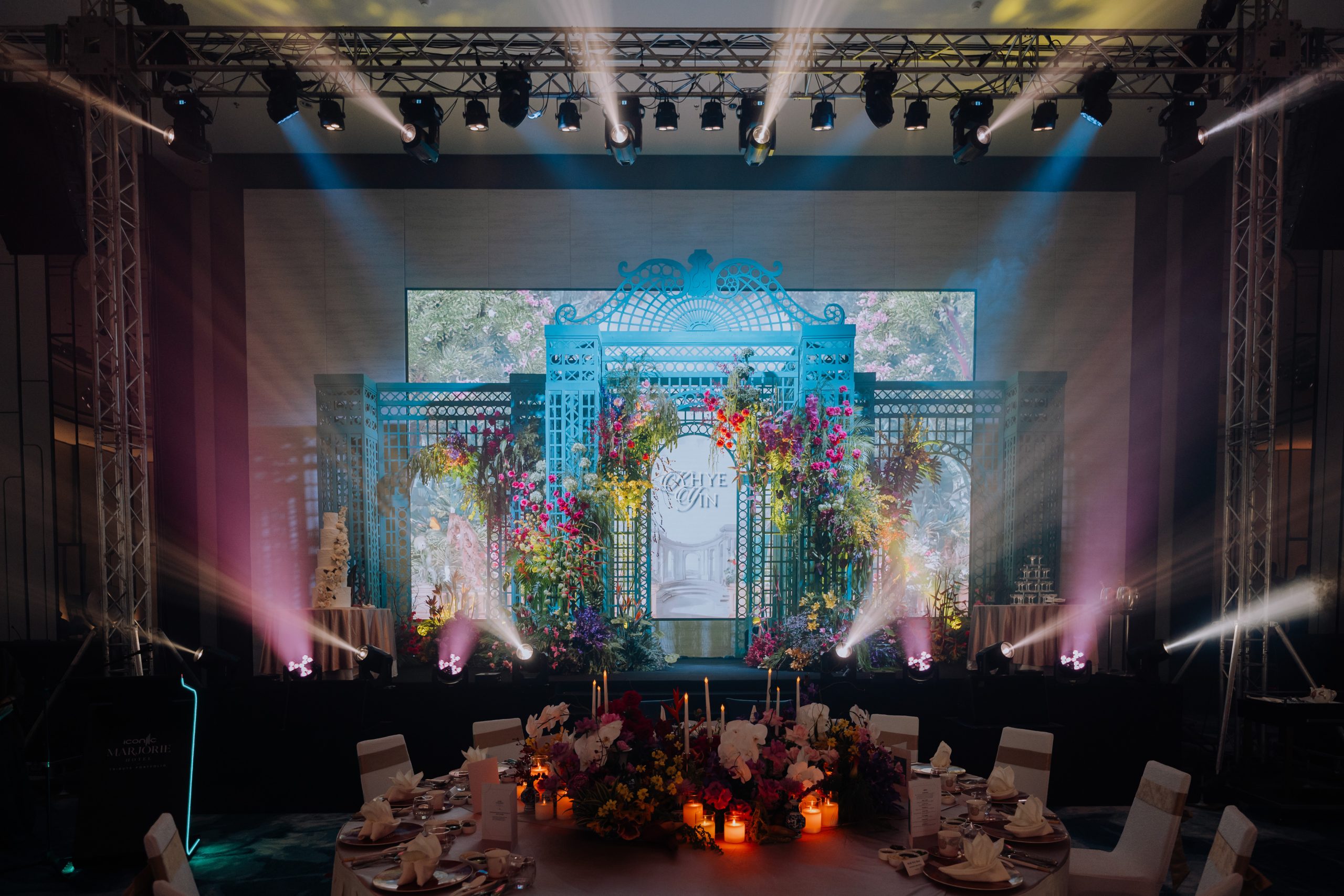 lighting stage grand luxury wedding